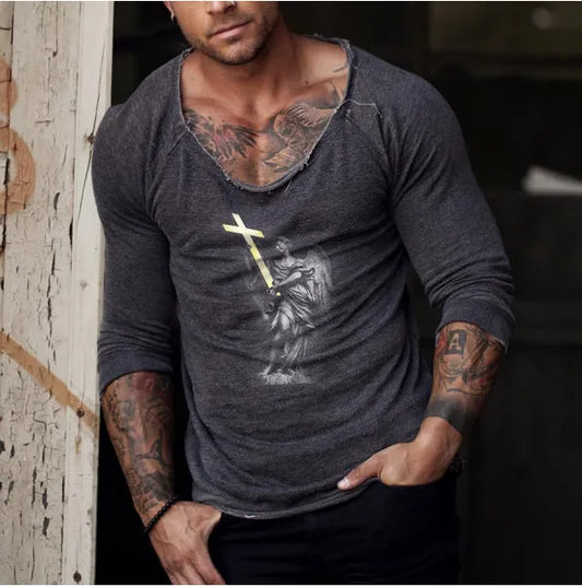 Fashion Men's Casual Long Sleeve T-Shirt
