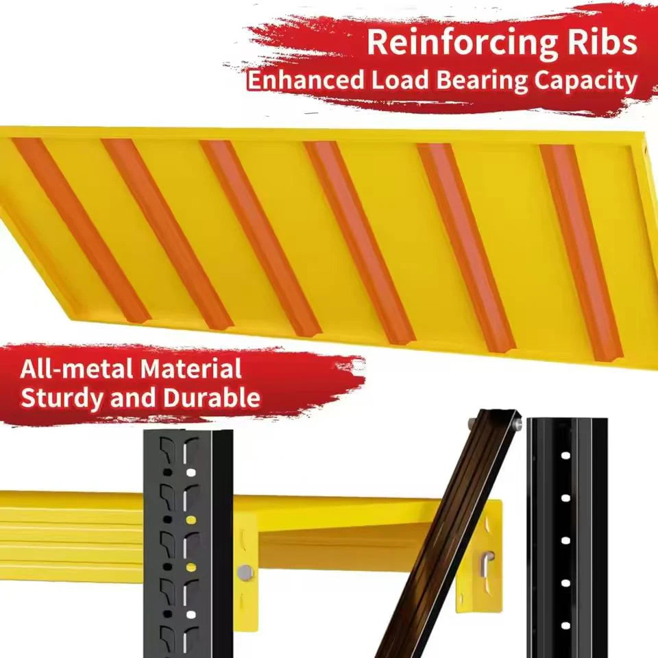 4-Tier Heavy-Duty Metal Storage Rack | Garage Shelving, 5000-Pound Capacity